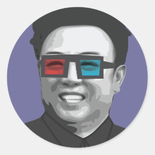 Sticker Rond Kim Jong-il - Corée du Nord