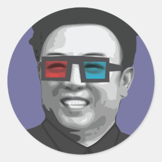 Sticker Rond Kim Jong-Il - Corée du Nord