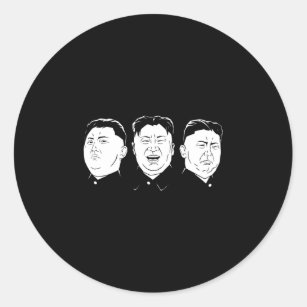 Sticker Rond Kim Jong Un face