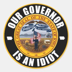 Sticker Rond Kim Reynolds est un idiot