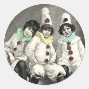 Sticker Rond Kindercarneval Enfants Costume de carnaval Vintage