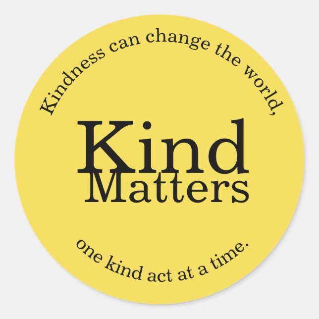 Sticker Rond KindMatters (Devant)