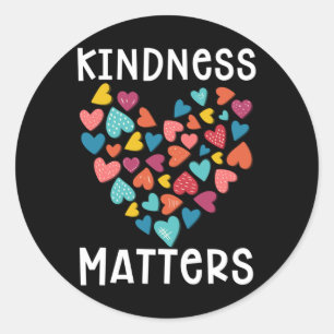 Sticker Rond Kindness Heart Equality Together Kind Cute