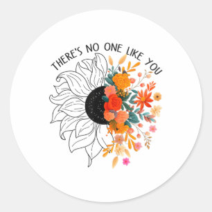 Sticker Rond Kindness Sunflower Be Kind Self Care Santé mentale