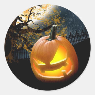 Sticker Rond Kine de Halloween