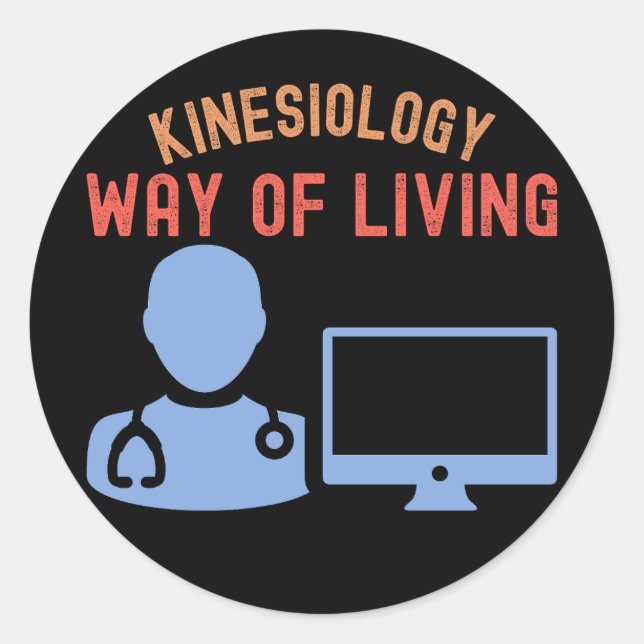 Sticker Rond Kinésiologie- Mode de vie (Devant)
