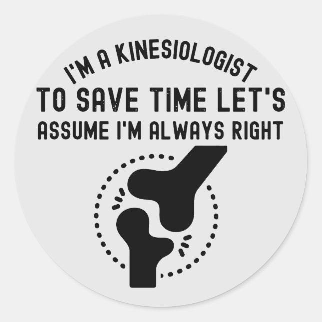 Sticker Rond Kinésiologue4, Citations de Kinésiologie (Devant)