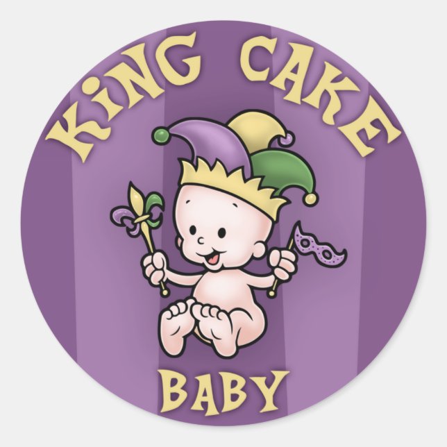 Sticker Rond King Cake Baby (Devant)