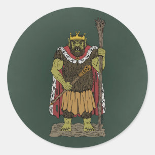 Sticker Rond King Troll