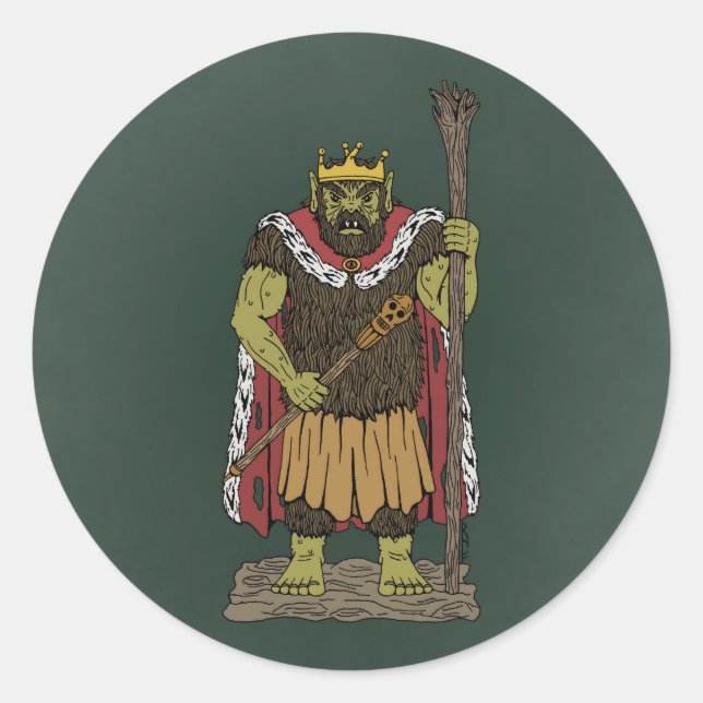 Sticker Rond King Troll (Devant)