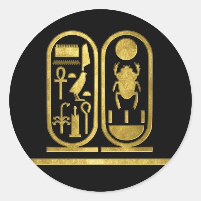 Sticker Rond King Tut Cartouche (Devant)