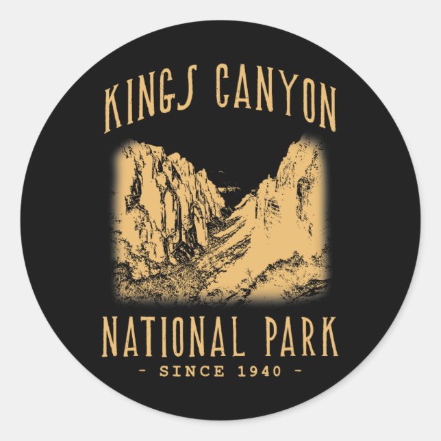 Sticker Rond Kings Canyon National Park  (Devant)