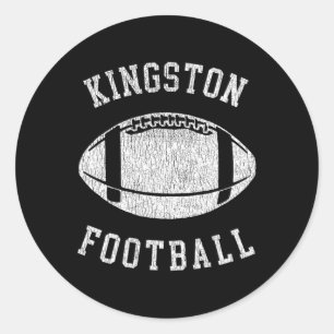 Sticker Rond Kingston Football en détresse Vintage des années 8