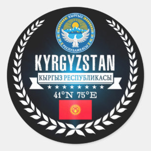 Sticker Rond Kirghizistan