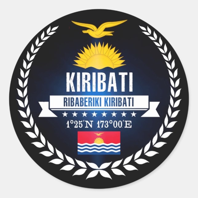 Sticker Rond Kiribati (Devant)