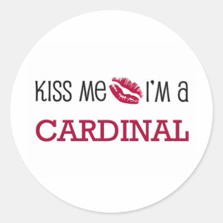 Sticker Rond Kiss Me Je suis CARDINAL