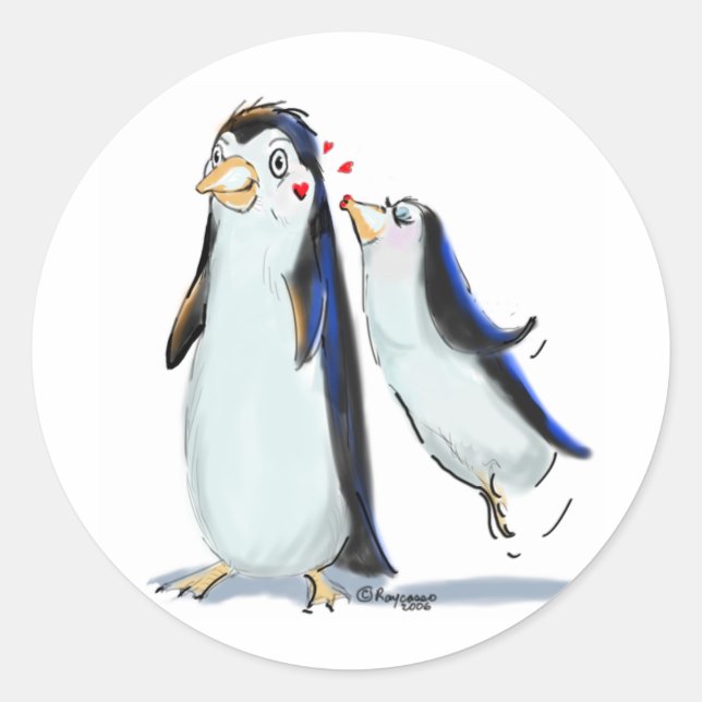 Sticker Rond KiSs PeNgUiN (Devant)