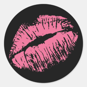 Sticker Rond Kiss rose