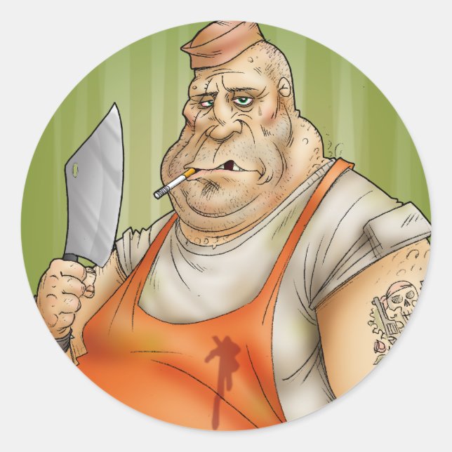 Sticker Rond Kiss the cook (Devant)