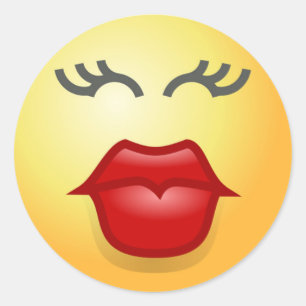 STICKER ROND KISSY FACE