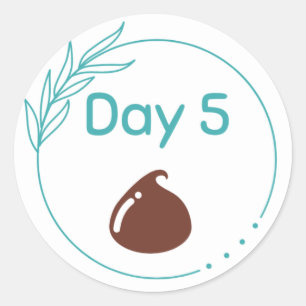 Sticker Rond Kit de dégustation de chocolat Jour 5
