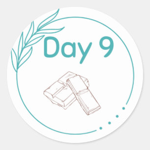 Sticker Rond Kit de dégustation de chocolat Jour 9