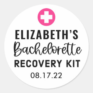 Sticker Rond Kit de récupération Bachelorette personnalisée