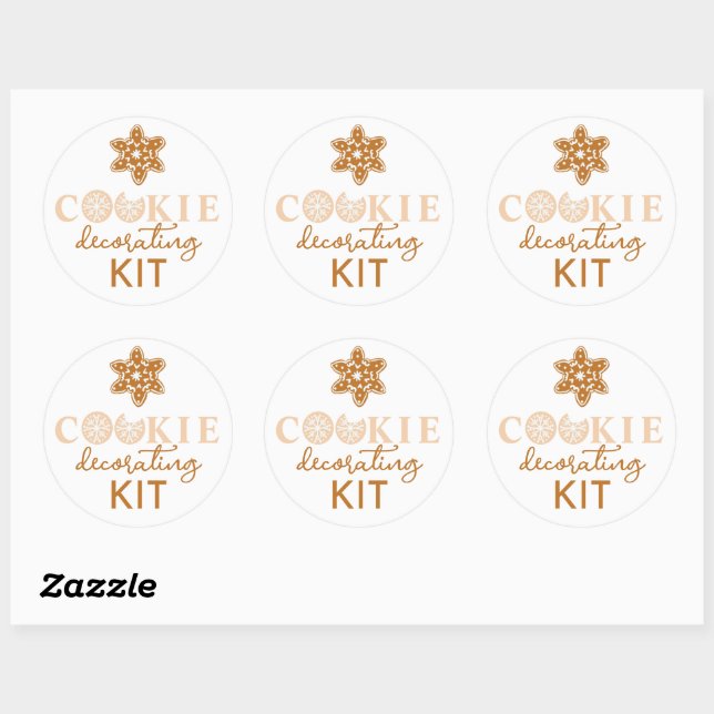 Sticker Rond Kit Décoration Cookie Fête (Feuille)