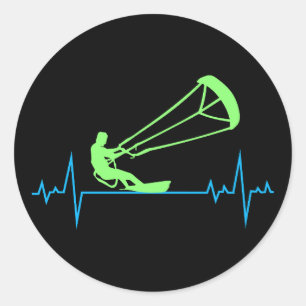 Sticker Rond Kitesurf Kitesurf Kitesurf Sports nautiques