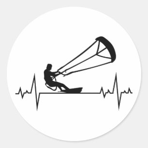 Sticker Rond Kitesurf Kitesurf Kitesurf Sports nautiques