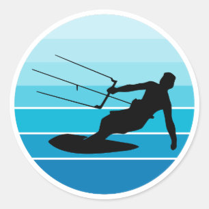 Sticker Rond Kitesurf Kitesurf Kitesurf Sports nautiques