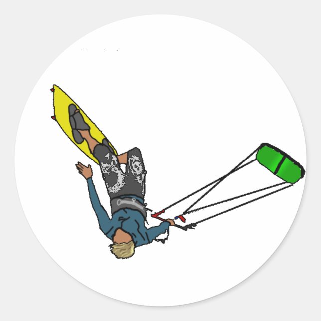 Sticker Rond kitesurfer (Devant)