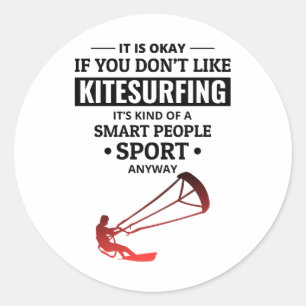 Sticker Rond Kitesurfing Kitesurf Kiteboarding Water Sports