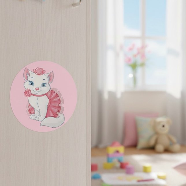 Sticker Rond Kitty (Créateur téléchargé)