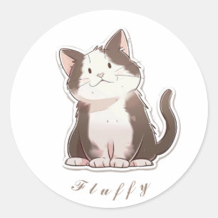 Sticker Rond Kitty