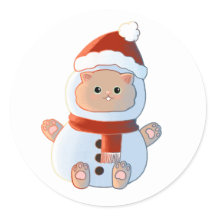 Kitty en tenue de neige