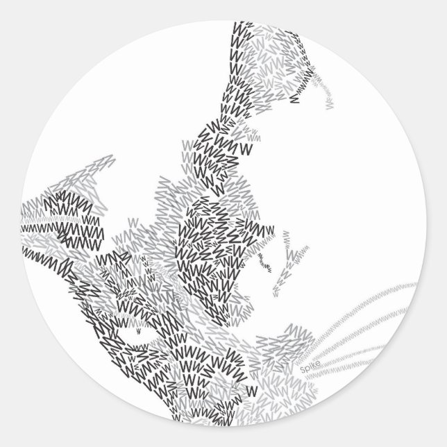 Sticker Rond Kitty typographique (Devant)