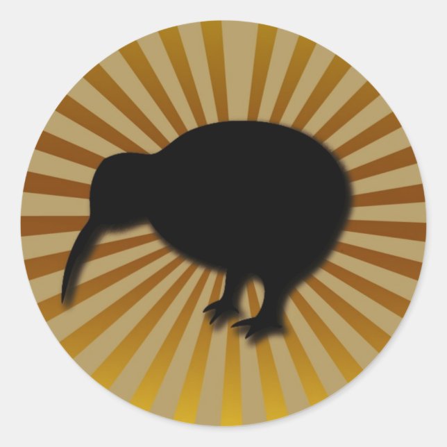 Sticker Rond kiwi (Devant)
