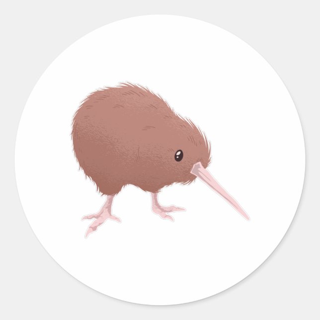 Sticker Rond Kiwi Bird (Devant)