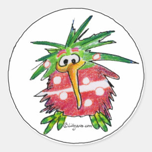 Sticker rond Kiwi Bird Drôle