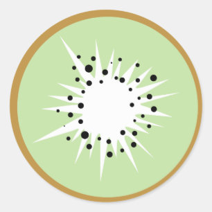 Sticker Rond Kiwi doux