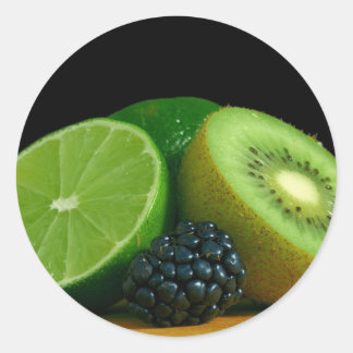 Sticker Rond Kiwi et chaux