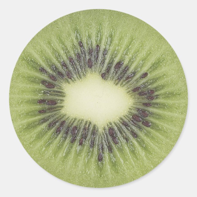 Sticker Rond kiwi slice photo (Devant)