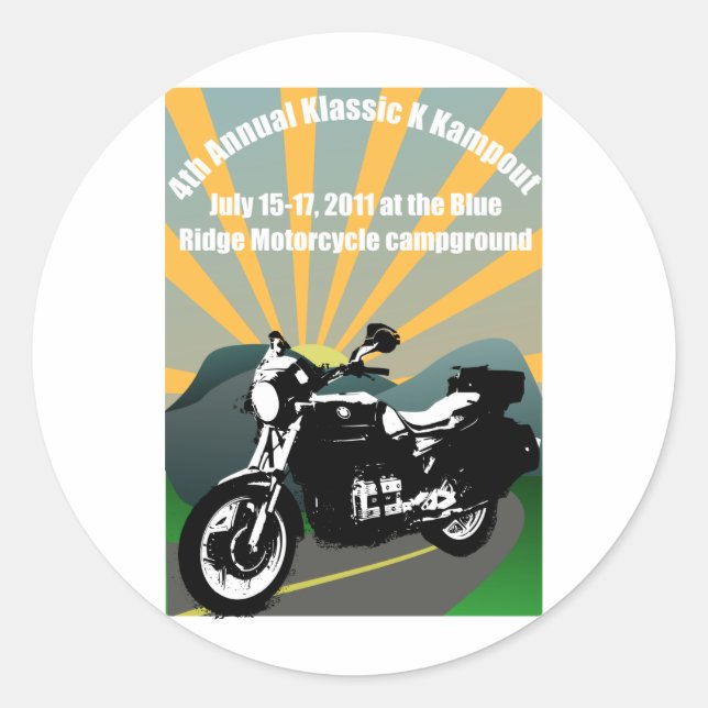 Sticker Rond klassic_kampout (Devant)
