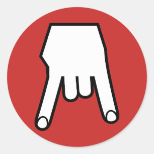 Sticker Rond klaxons vers le bas