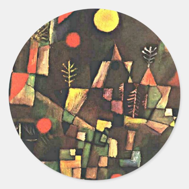 Sticker Rond Klee - Pleine lune (Devant)
