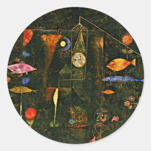 Sticker Rond Klee - Poisson magique