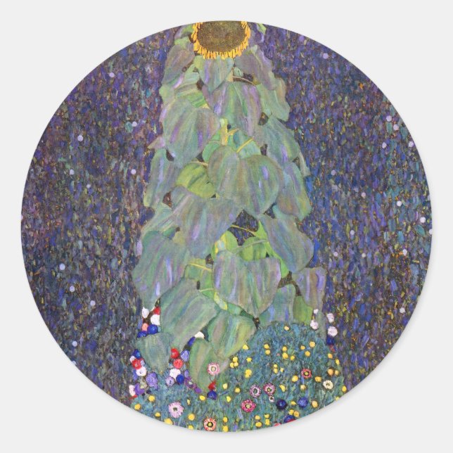 Sticker Rond Klimt ~ C'est Sonnenblume (Devant)