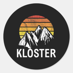 Sticker Rond Kloster Swiss Alp Suisse Ski Resort Snowboard