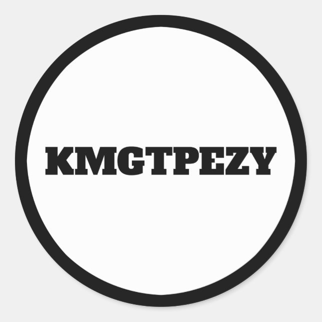 STICKER ROND KMGTPEZY (Devant)